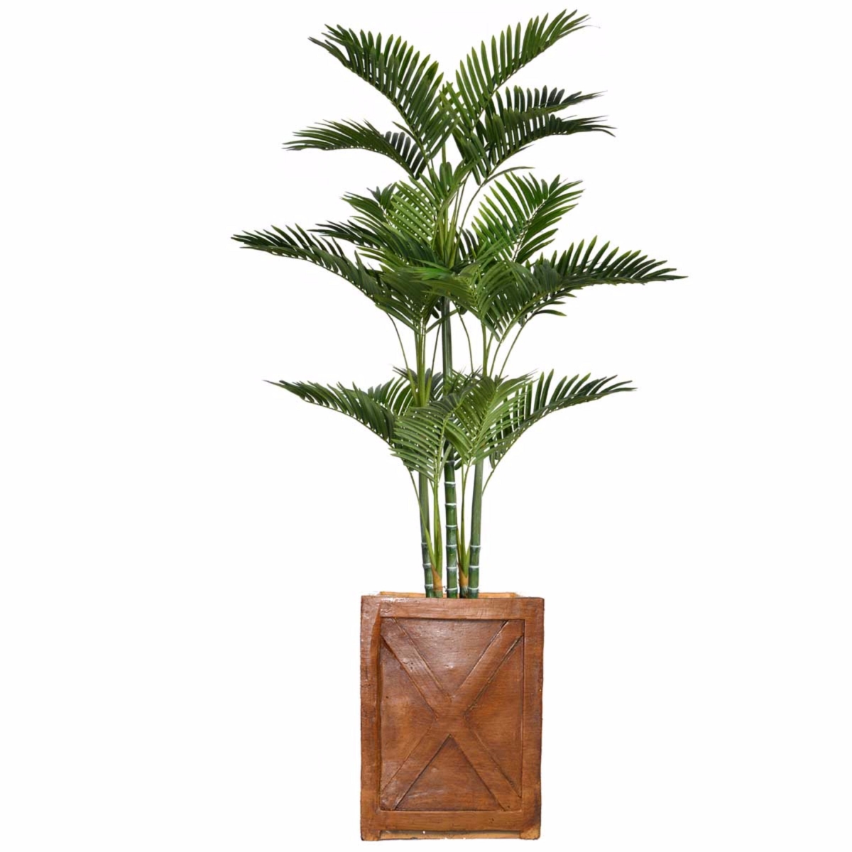 Vhx132207 69 In. Tall Palm Tree With Burlap Kit & Fiberstone Planter
