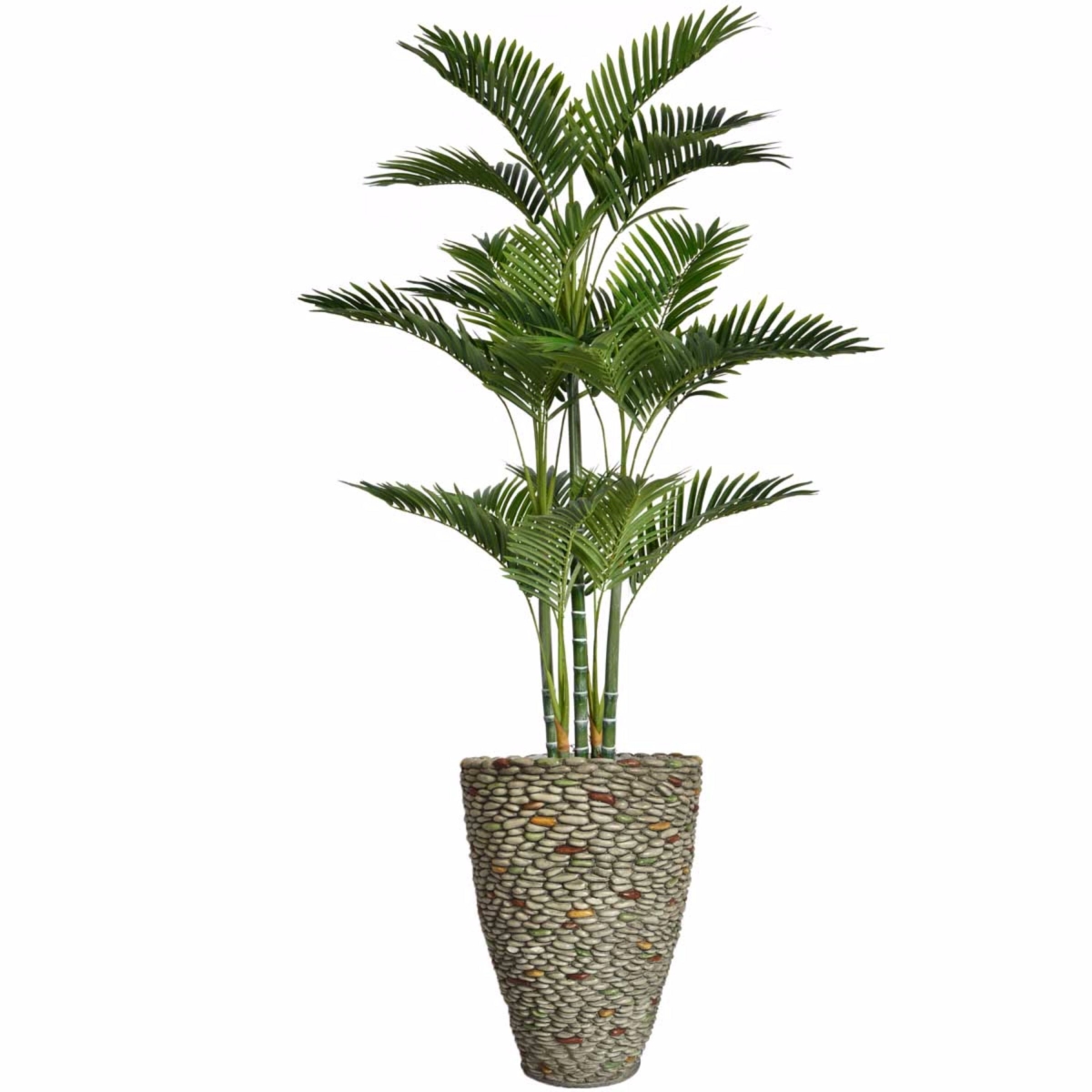 Vhx132209 73.5 In. Tall Palm Tree With Burlap Kit & Fiberstone Planter