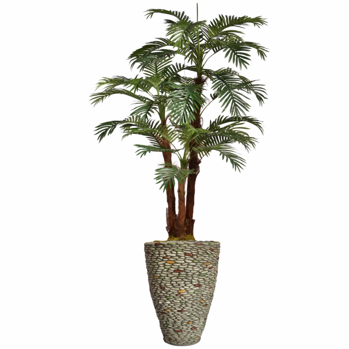Vhx135209 79.5 In. Tall Palm Tree With Burlap Kit & Fiberstone Planter