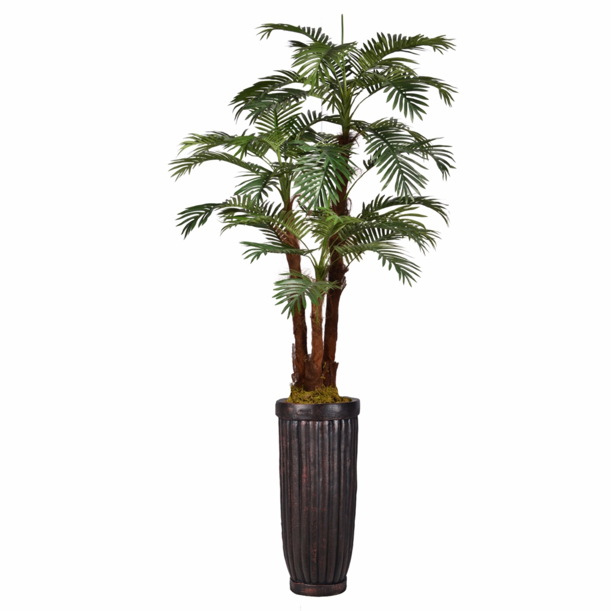 Vhx135214 87 In. Tall Palm Tree With Burlap Kit & Fiberstone Planter