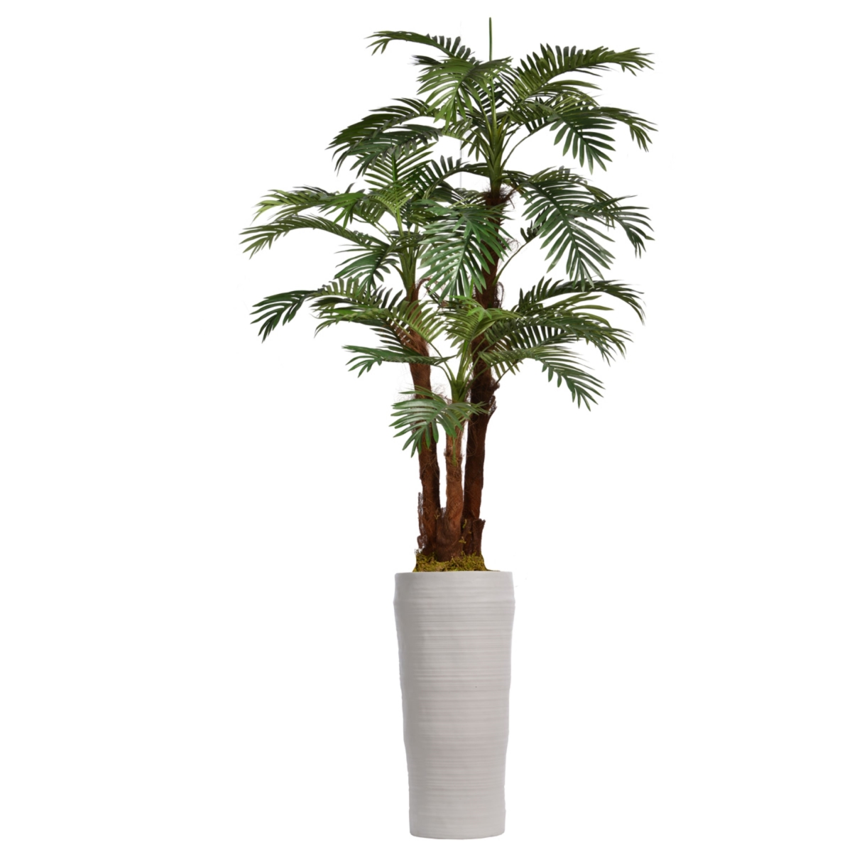 Vhx135218 87 In. Tall Palm Tree With Burlap Kit & Fiberstone Planter