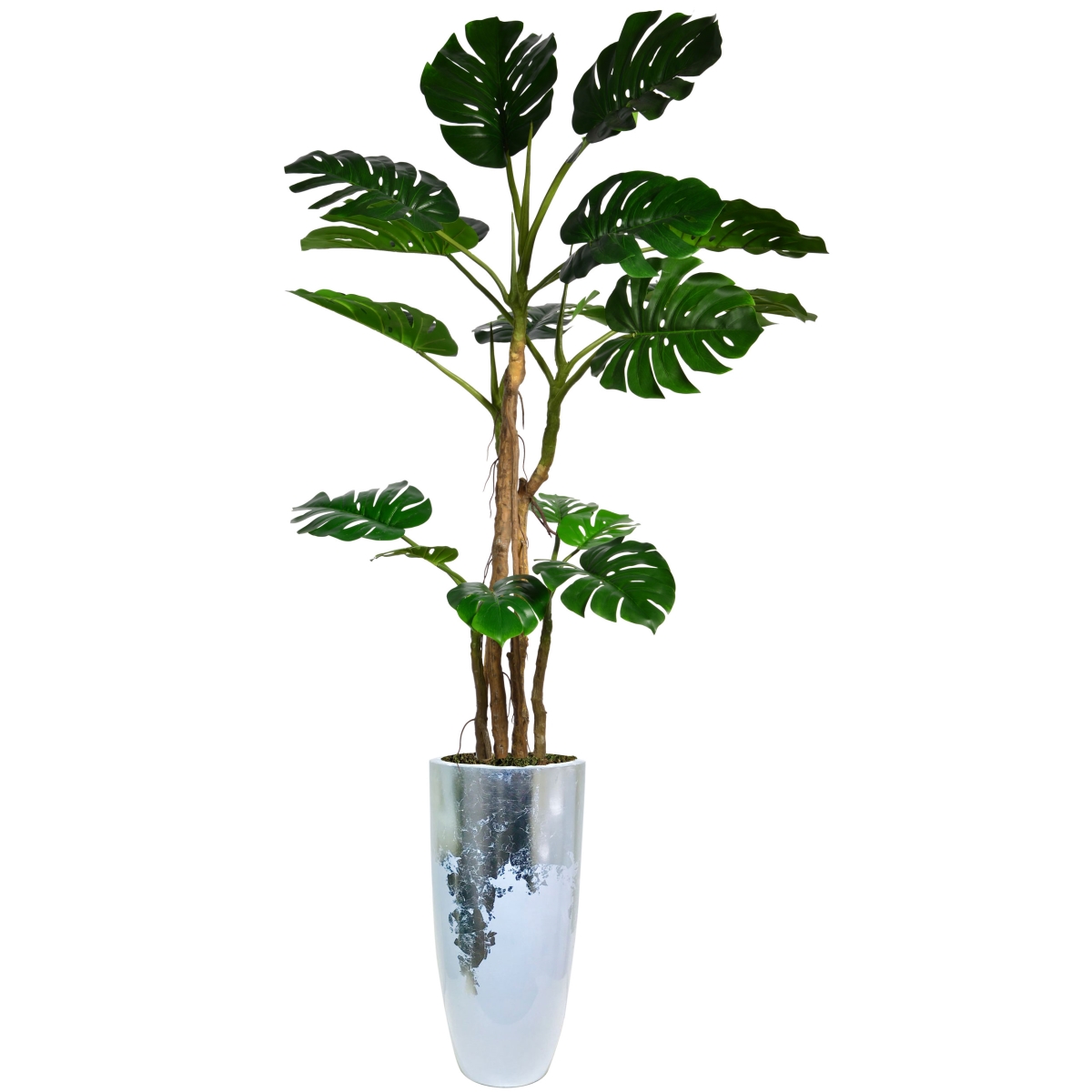 Vhx127220 93.5 In. Monstera Plant Faux Decor With Burlap Kit In Resin Planter