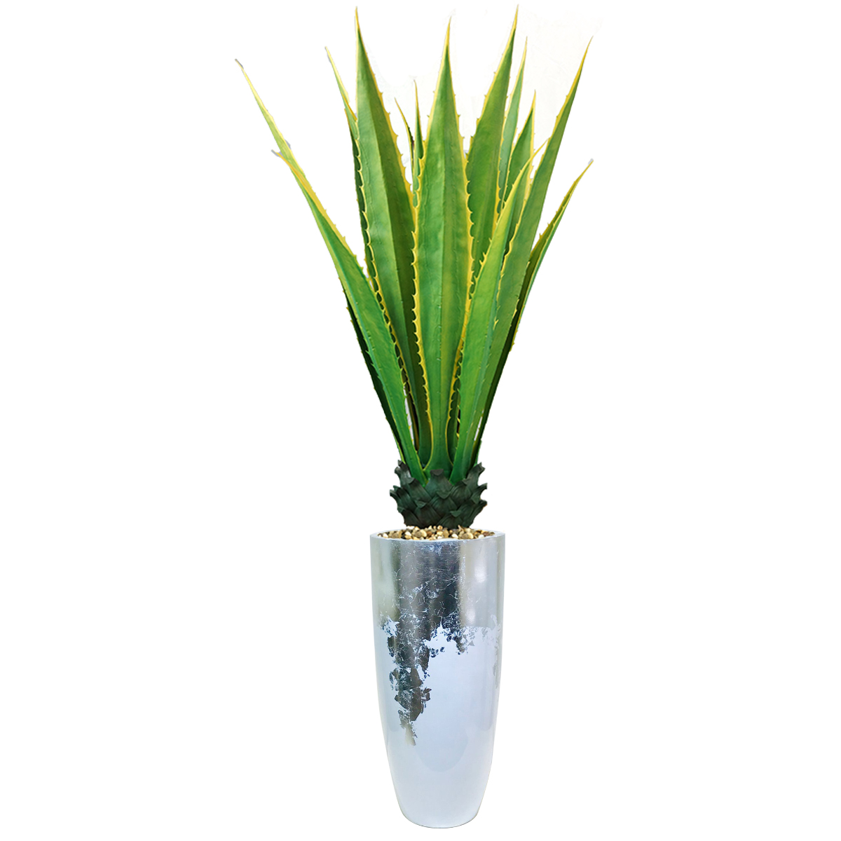 Vhx147220 69.5 In. Indoor & Outdoor Agave Plant In Silver Resin Planter