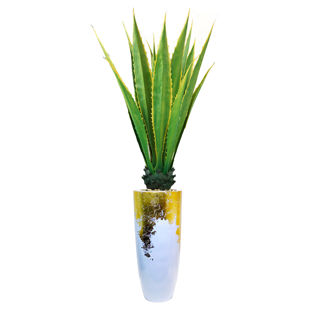 Vhx147221 69.5 In. Indoor & Outdoor Agave Plant In Gold Resin Planter