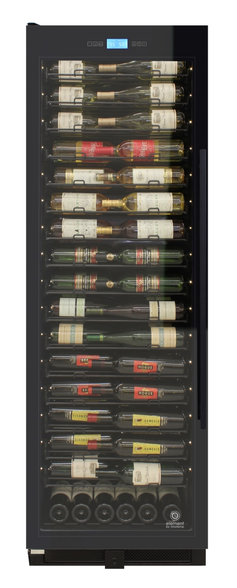 Element By Vinotemp El-wcu108-02 141-bottle Single-zone Backlit Panel Wine Cooler, Black - Left Hinge