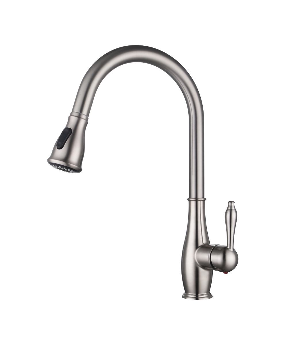 F80002 Bn Pull Out Kitchen Faucet, Brushed Nickel - 17.3 X 7.6 X 2.6 In.