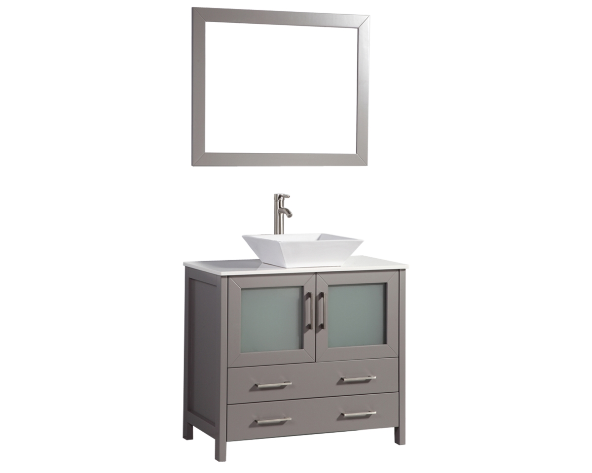 Va3136g 36 In. Single Sink Bathroom Vanity Set, Gray