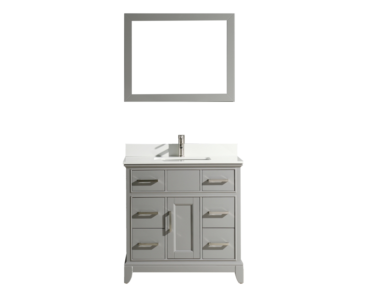 Va1036g 36 In. Single Sink Bathroom Vanity Set, Gray