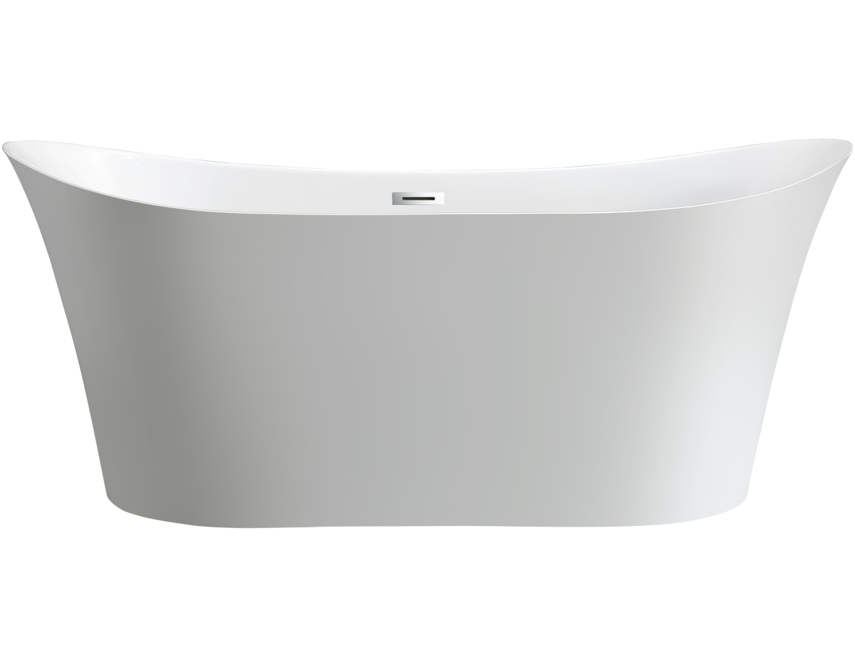 Va6805 Freestanding White Acrylic Bathtub With Polished Chrome Slotted Overflow & Pop-up Drain - 67 X 30.5 X 29.5 In.