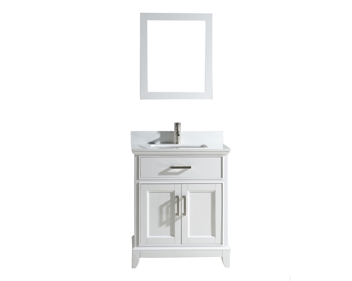 Va1024w 24 In. Single Sink Bathroom Vanity Set, White