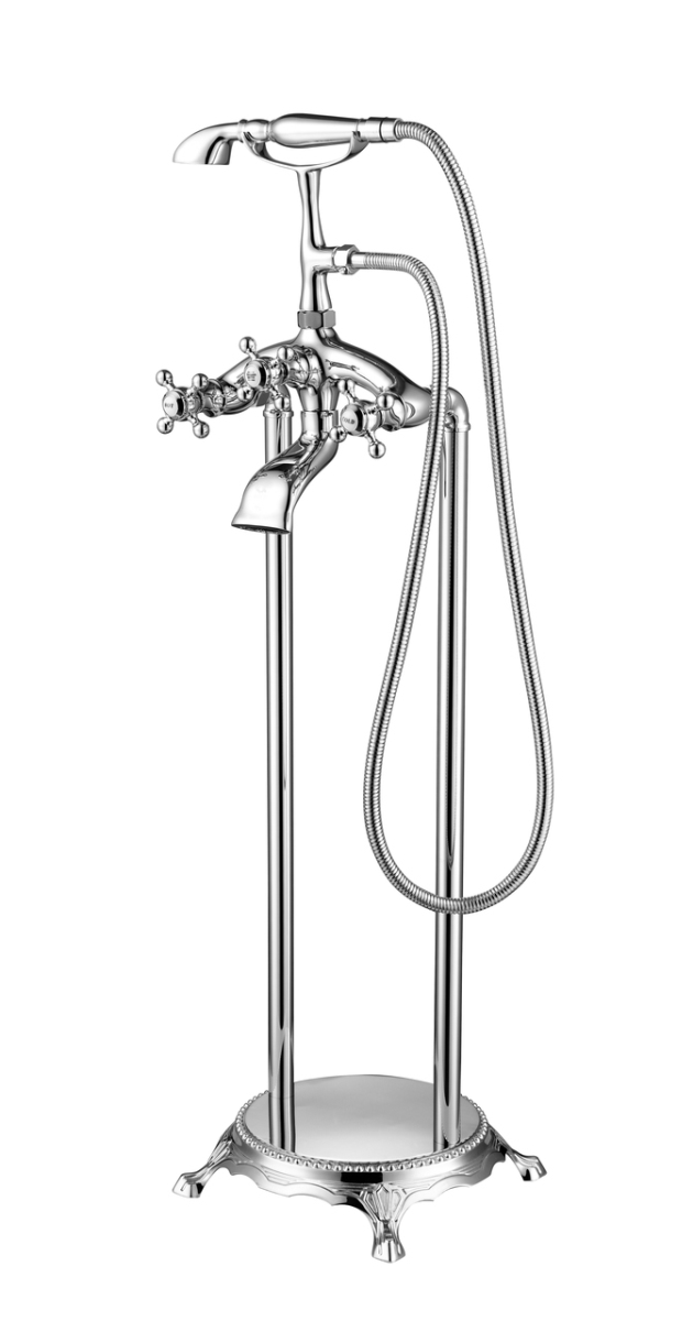 Va2019-pc Freestanding Faucet With Shower Head, Polished Chrome - 40 X 9 X 8 In.