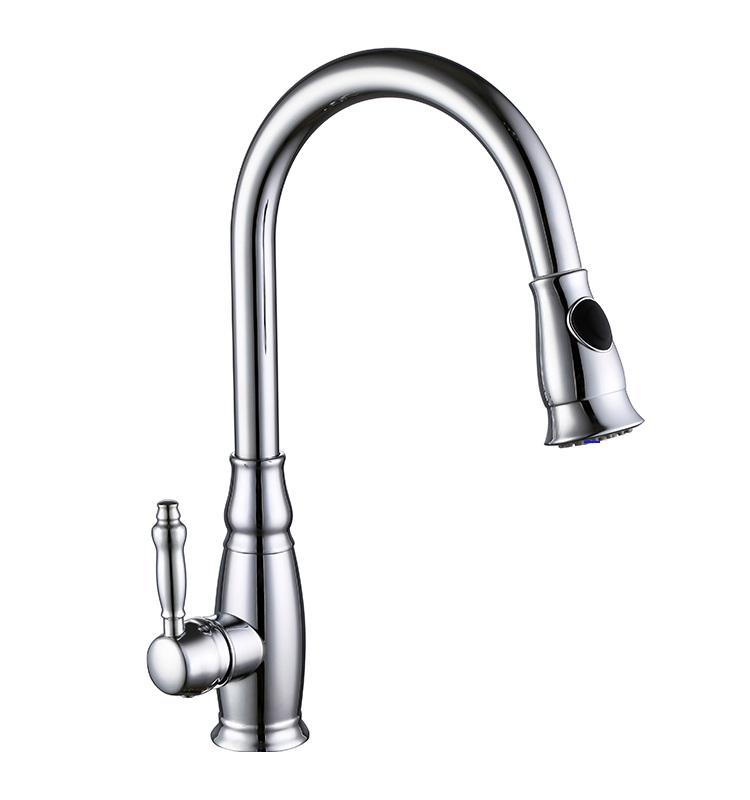 F80032 Pull Out Kitchen Faucet, Chrome - 17.3 X 7.7 X 2.1 In.