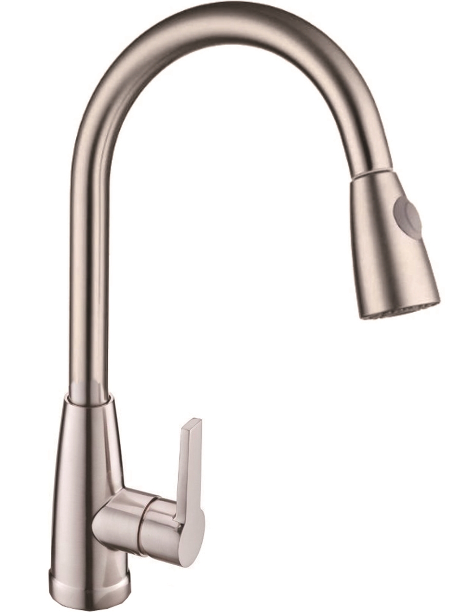 F80099 Bn Pull Out Kitchen Faucet, Brushed Nickel - 17.1 X 8.3 X 2.4 In.