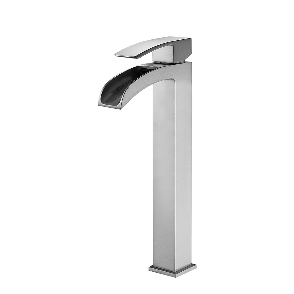 102112-baf-sn Single Lever Vessel Bathroom Faucet, Satin Nickel