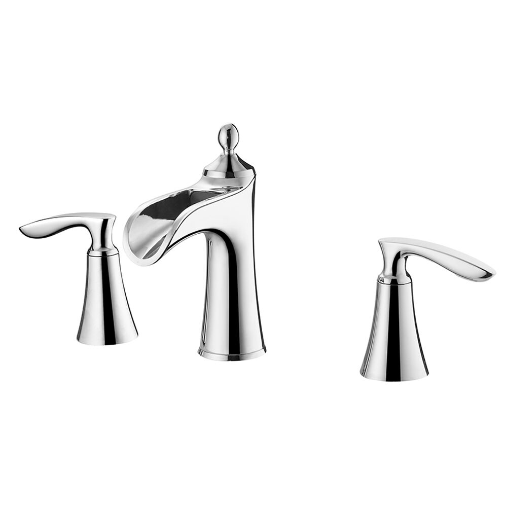 103123-baf-pc Two Handle 8 In. Widespread Bathroom Faucet, Polished Chrome
