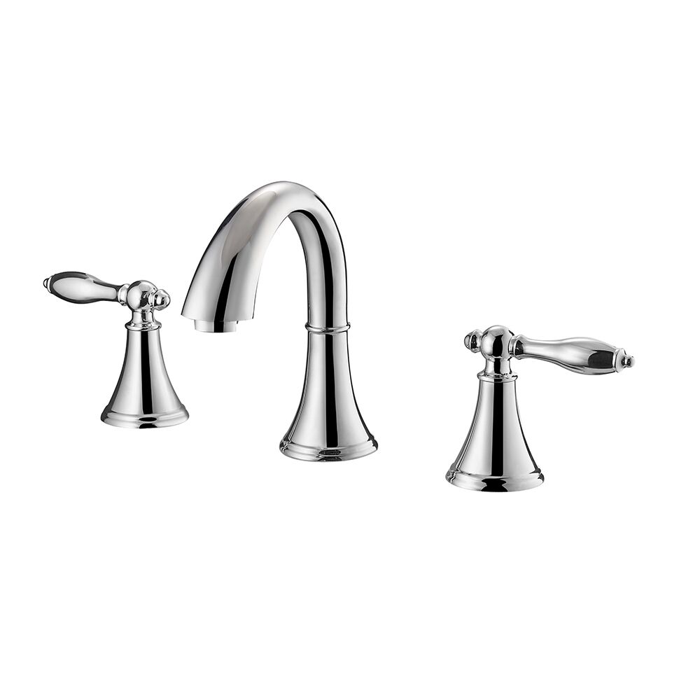 106123-baf-pc Two-handle 8 In. Widespread Bathroom Faucet, Polished Chrome