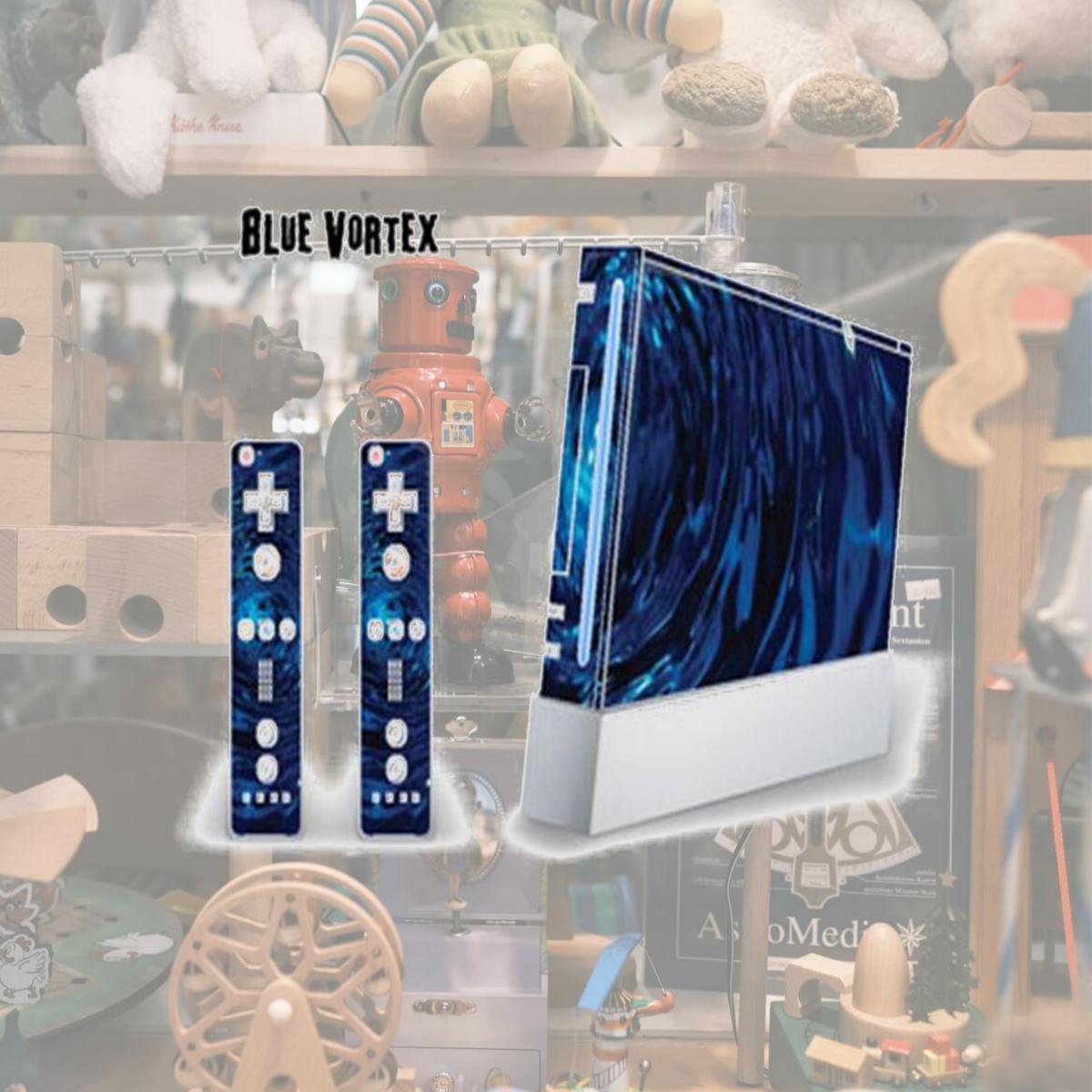 Picture of MightySkins WII-Blue Vortex Decal Skin for Nintendo WII Console & Two Wiimote Controllers Sticker&#44; Blue Vortex - 10 Piece