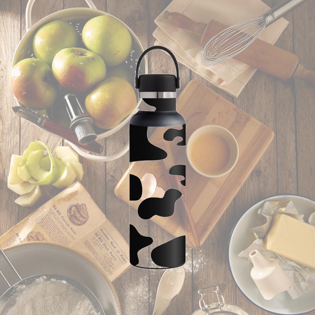 Picture of MightySkins HFST21-Cow Print Skin for 21 oz Standard Mouth Hydro Flask, Cow Print