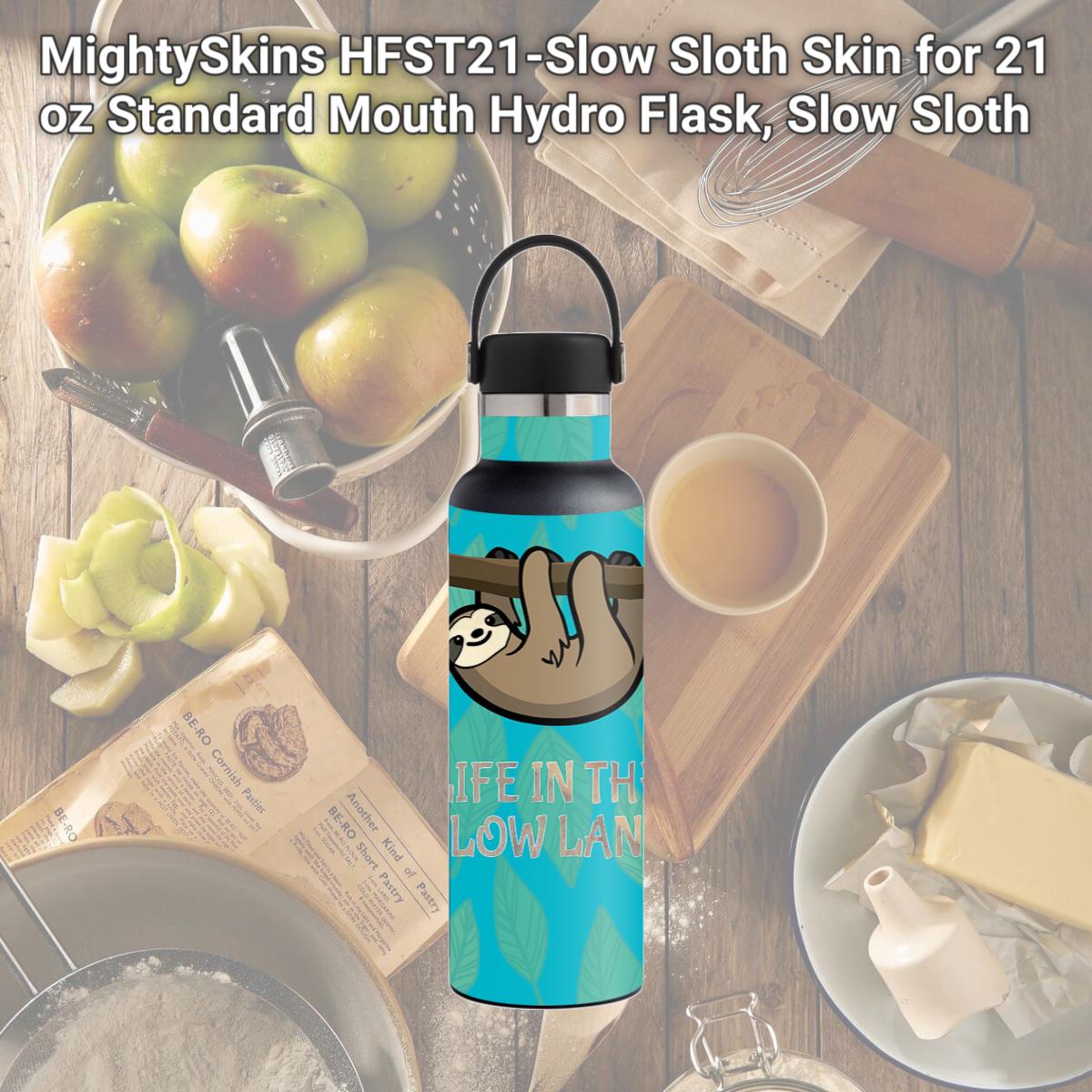 Picture of MightySkins HFST21-Slow Sloth Skin for 21 oz Standard Mouth Hydro Flask, Slow Sloth