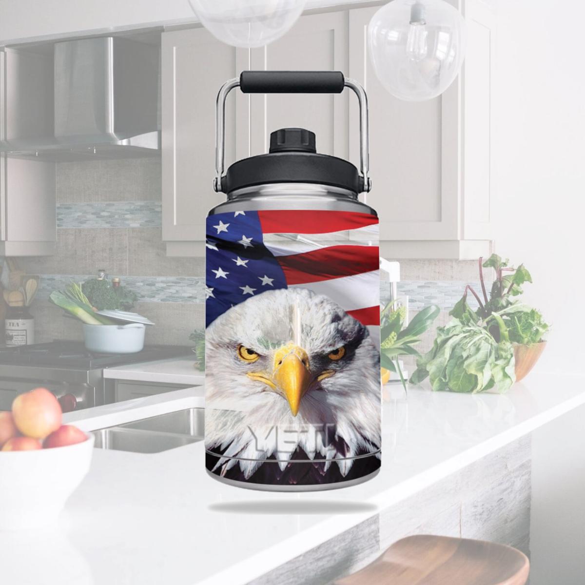Picture of MightySkins YERAMJUG1-America Strong Skin for Yeti One Gallon Jug, America Strong