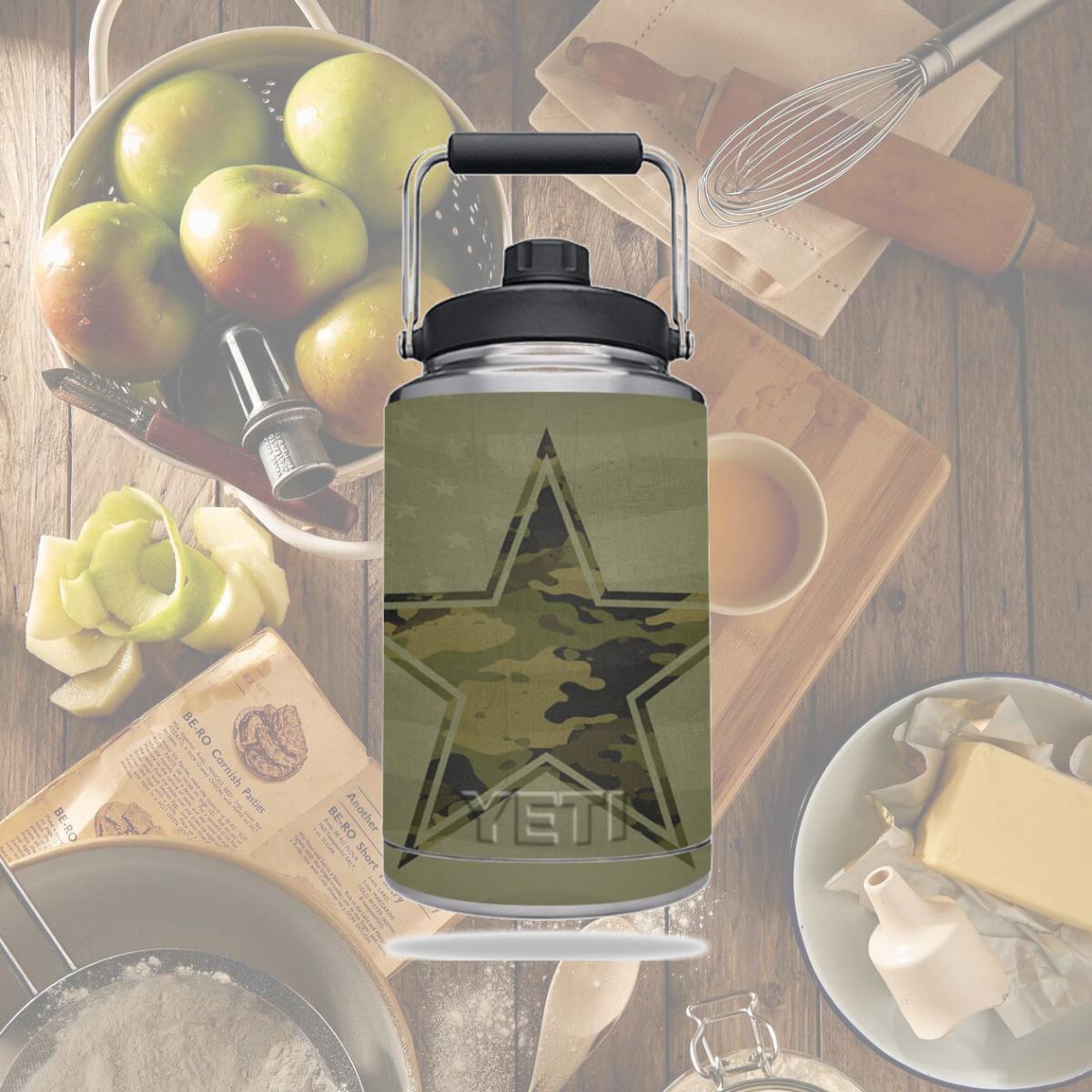 Picture of MightySkins YERAMJUG1-Army Star Skin for Yeti One Gallon Jug, Army Star