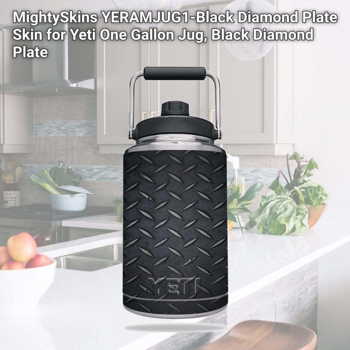 Picture of MightySkins YERAMJUG1-Black Diamond Plate Skin for Yeti One Gallon Jug, Black Diamond Plate