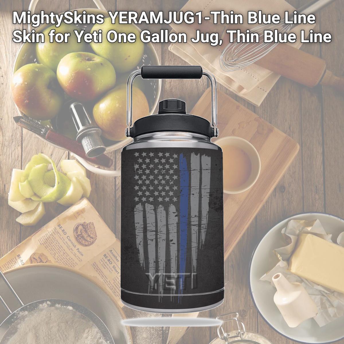 Picture of MightySkins YERAMJUG1-Thin Blue Line Skin for Yeti One Gallon Jug, Thin Blue Line