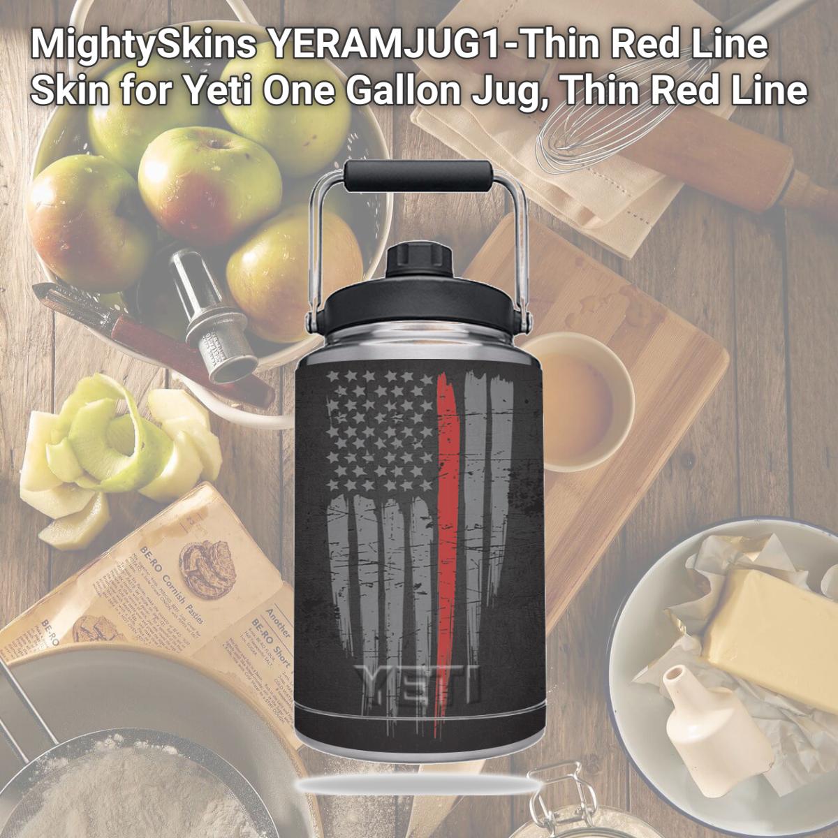 Picture of MightySkins YERAMJUG1-Thin Red Line Skin for Yeti One Gallon Jug, Thin Red Line