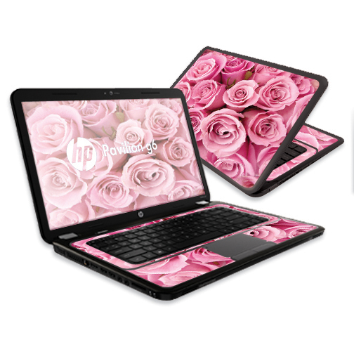 HPPAVG6-Pink Roses Skin for 15.6 in. HP Pavilion G6 Laptop, Pink Roses