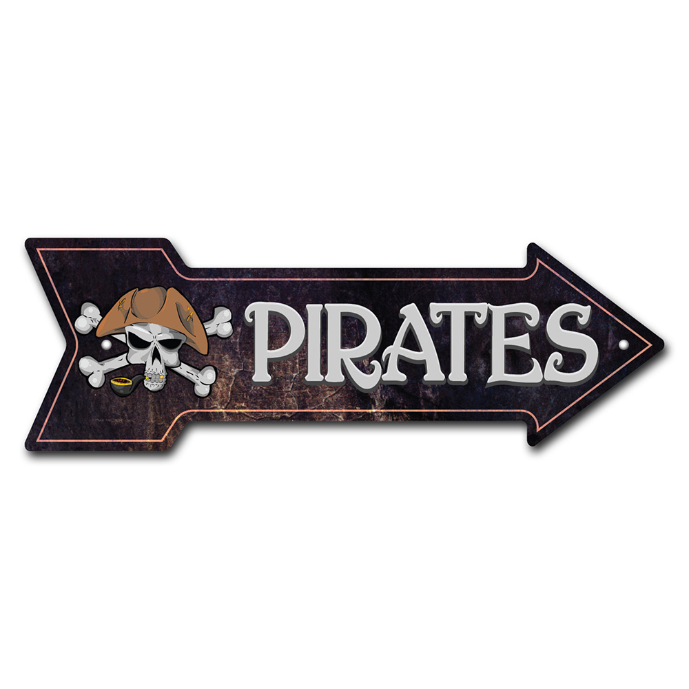 UPC 754193265431 product image for 12 x 36 in. Wide Pirates Arrow Sign | upcitemdb.com