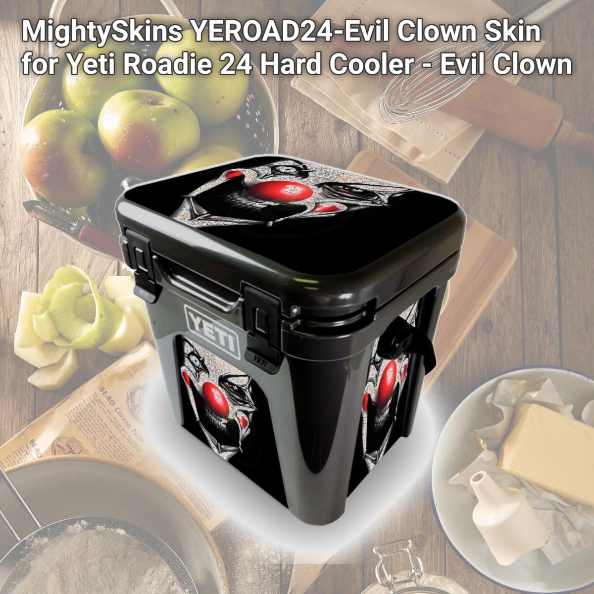 Picture of MightySkins YEROAD24-Evil Clown Skin for Yeti Roadie 24 Hard Cooler - Evil Clown
