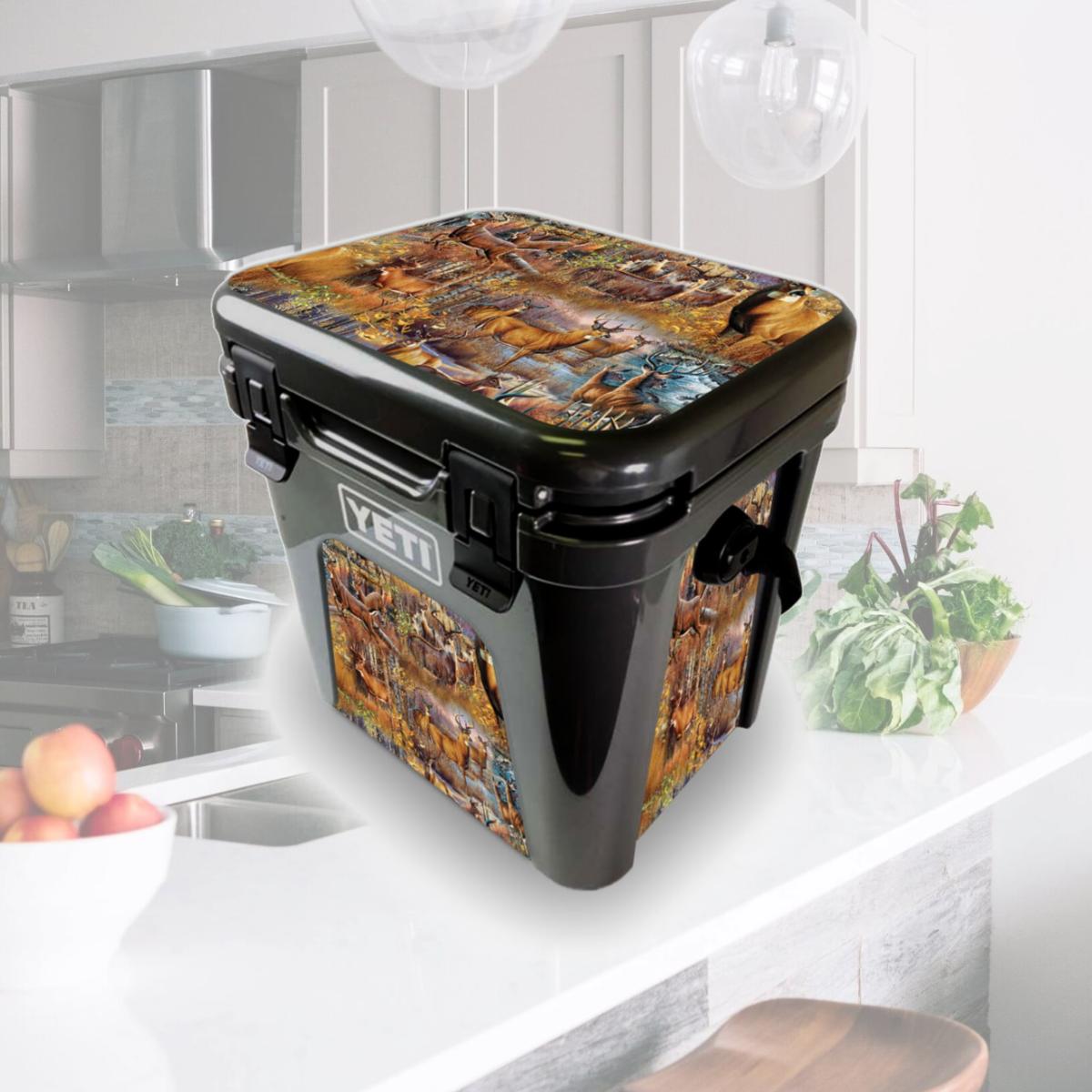 Picture of MightySkins YEROAD24-Deer Pattern Skin for Yeti Roadie 24 Hard Cooler - Deer Pattern