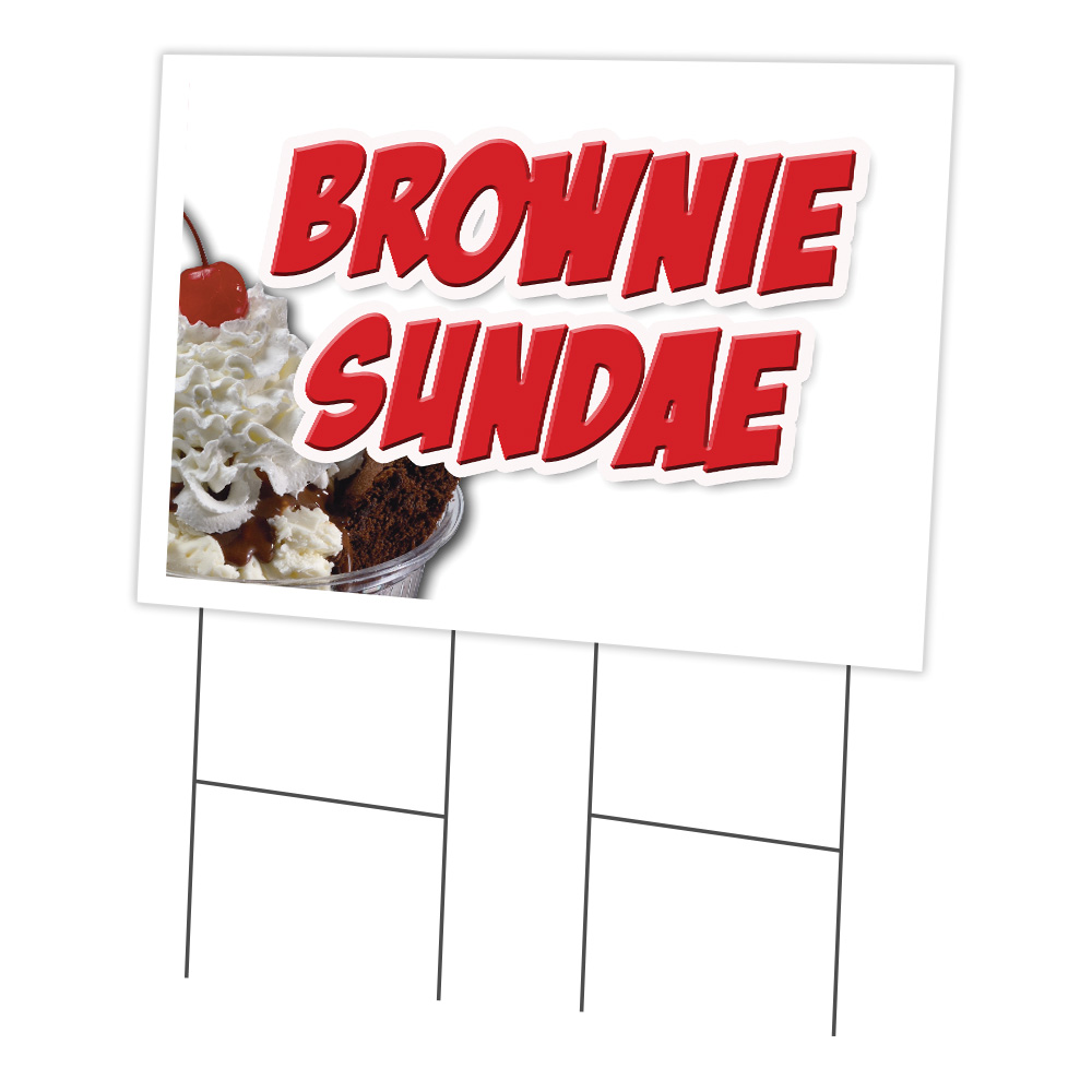 UPC 680611680039 product image for C-2436 Brownie Sundae 24 x 36 in. Brownie Sundae Yard Sign & Stake | upcitemdb.com