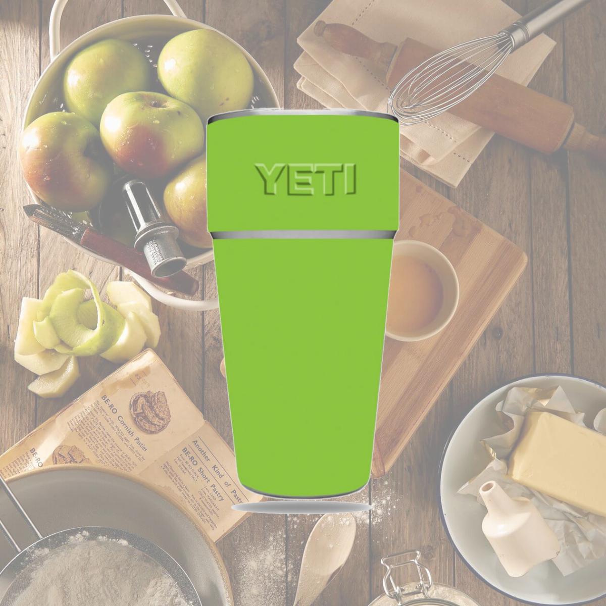 Picture of MightySkins YERAM26SI-Solid Lime Green Skin for Yeti Rambler 26 oz Stackable Cup - Solid Lime Green