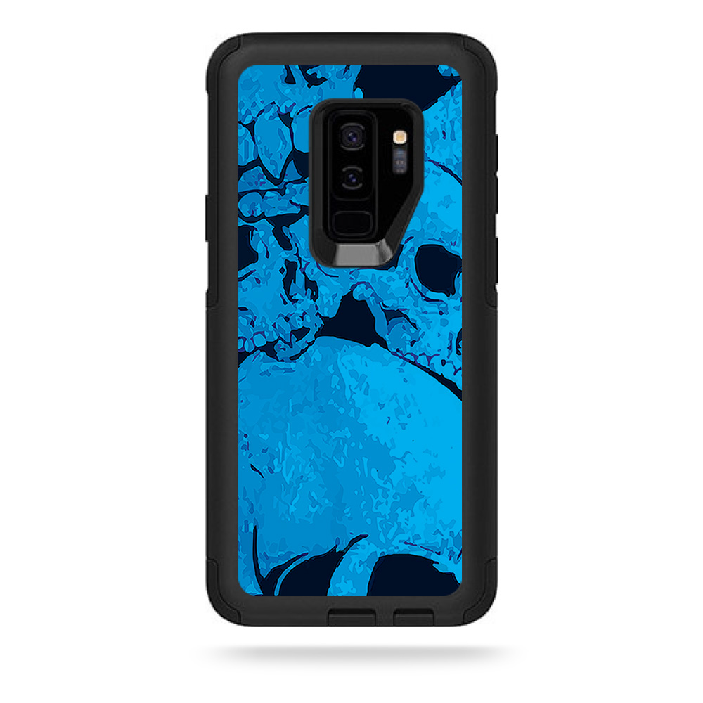 UPC 026312892416 product image for OTCSGS9PL-Blue Skulls Skin for Otterbox Commuter Galaxy S9 Plus - Blue Skulls | upcitemdb.com