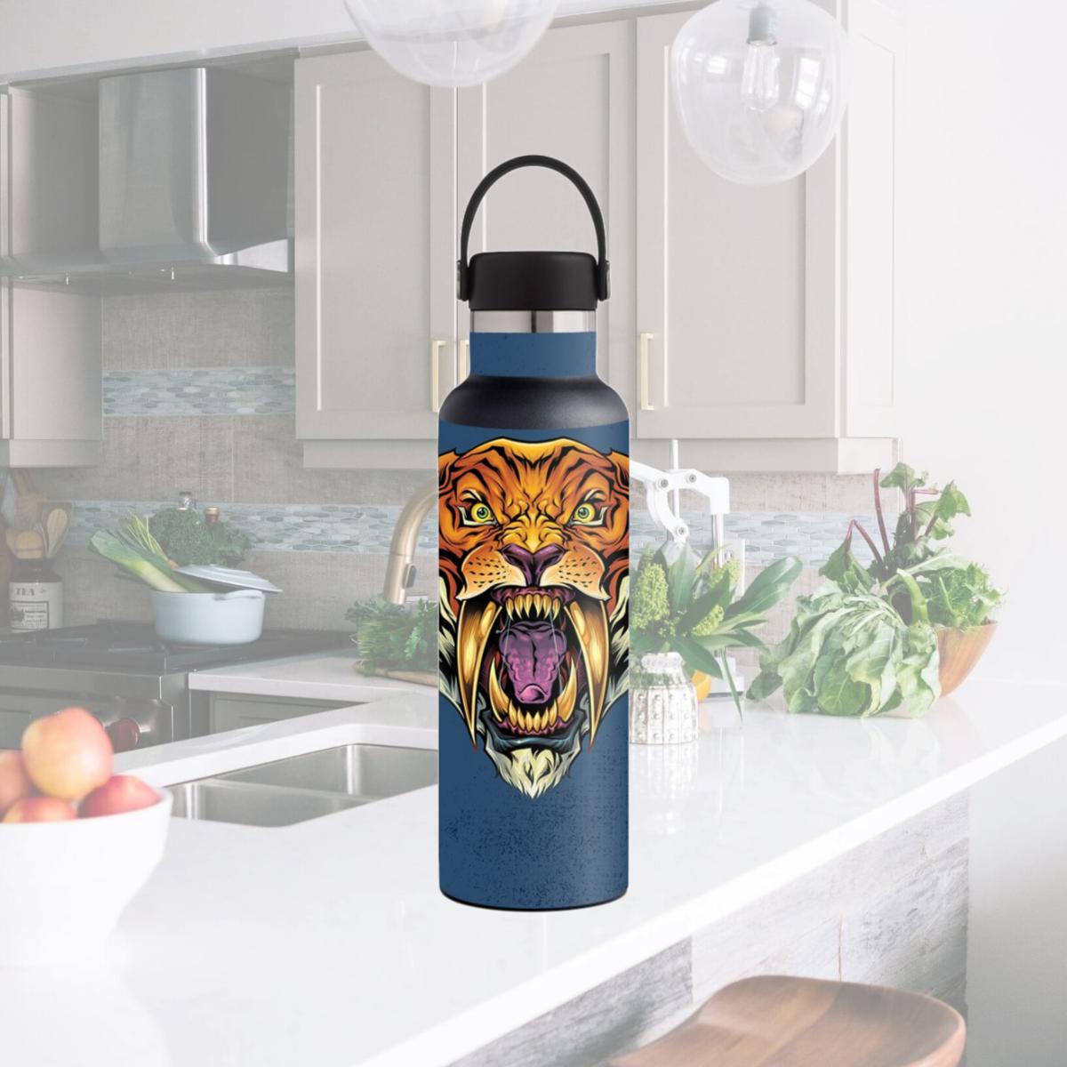 Picture of MightySkins HFST21-Sabertooth Tiger Skin for Hydro Flask 21 oz Standard Mouth - Sabertooth Tiger