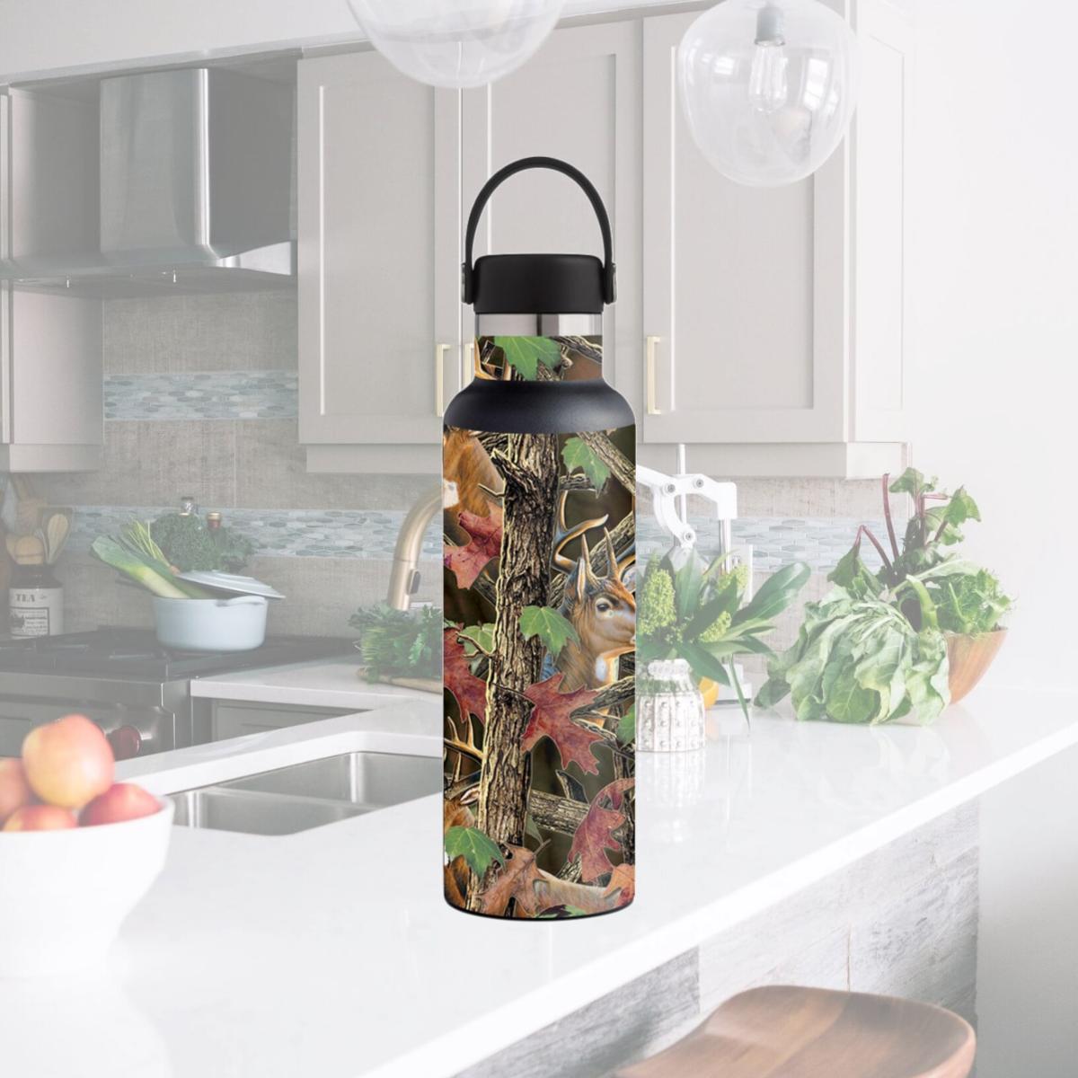 Picture of MightySkins HFST21-Buck Camo Skin for Hydro Flask 21 oz Standard Mouth - Buck Camo