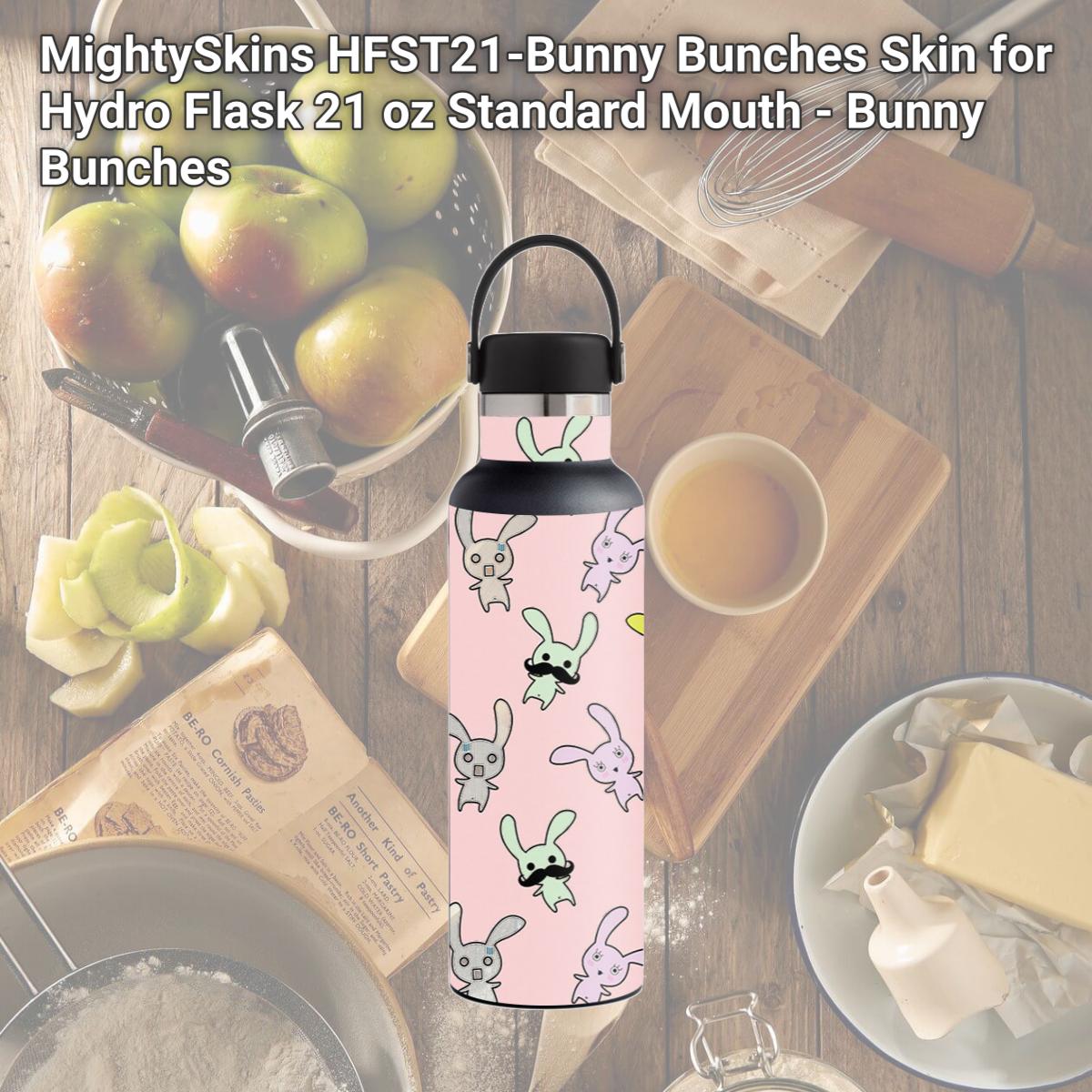 Picture of MightySkins HFST21-Bunny Bunches Skin for Hydro Flask 21 oz Standard Mouth - Bunny Bunches