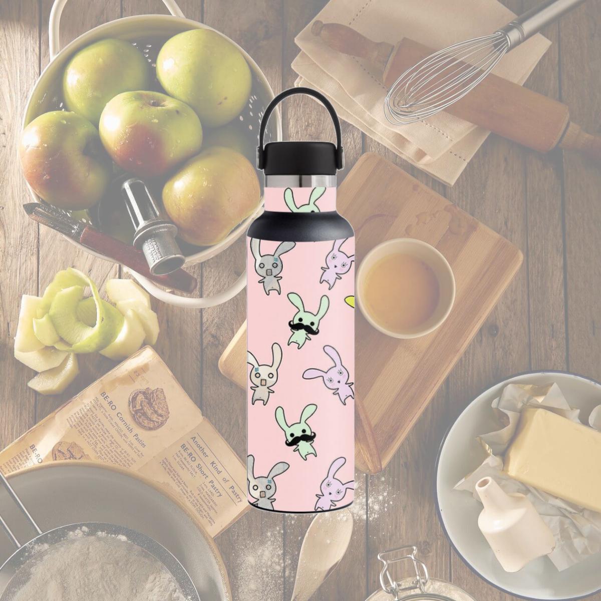 Picture of MightySkins HFST21-Bunny Bunches Skin for Hydro Flask 21 oz Standard Mouth - Bunny Bunches