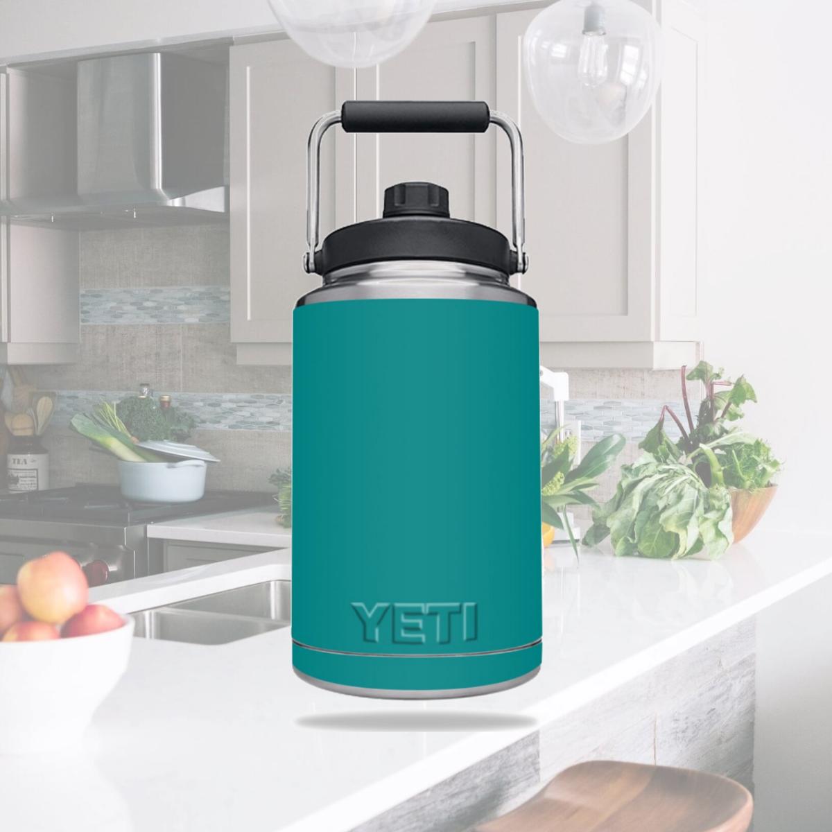 Picture of MightySkins YERAMJUG1-Solid Teal Skin for Yeti 1 gal Jug - Solid Teal