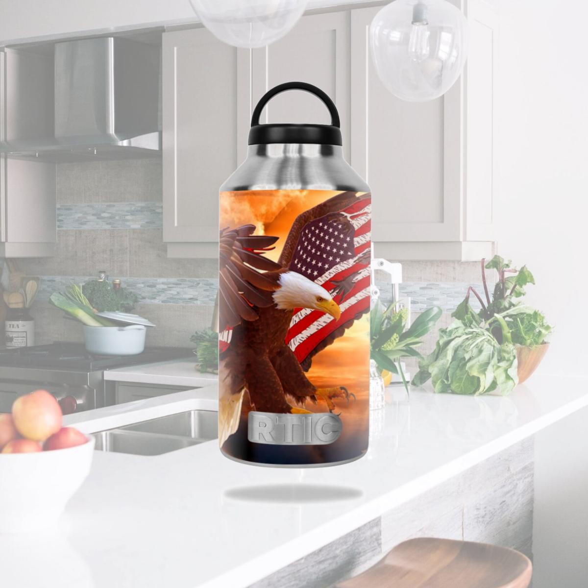 Picture of MightySkins RTBOT64-Bald Eagle Skin for RTIC 64 oz Bottle 2016 Wrap Cover - Bald Eagle