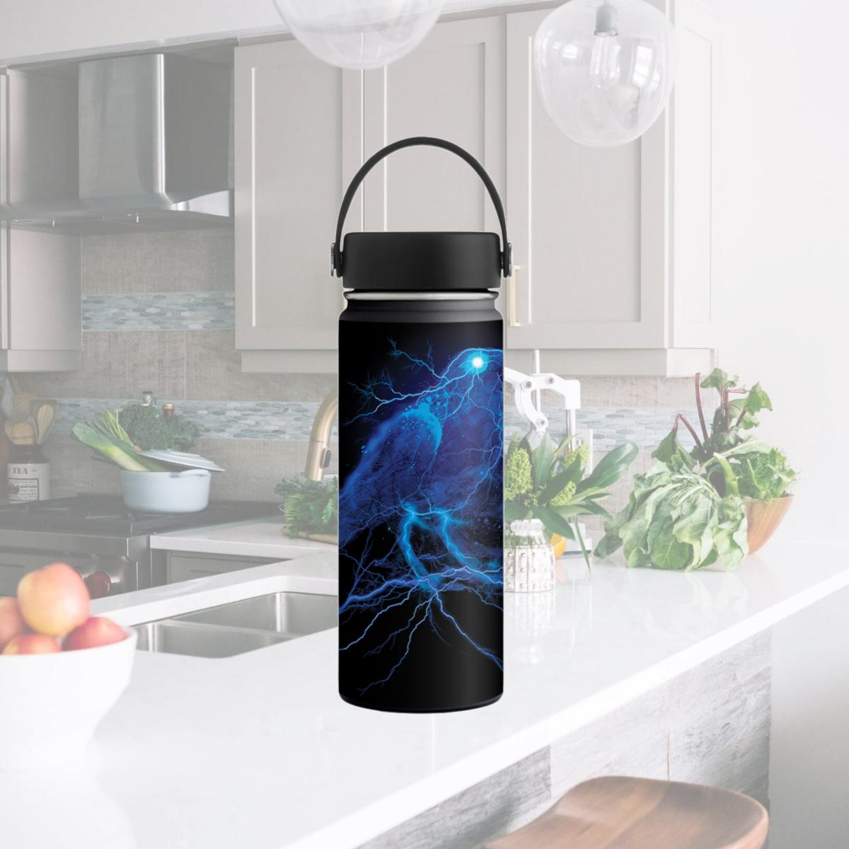 Picture of MightySkins HFWI18-Electric Raven Skin for Hydro Flask 18 oz Wide Mouth - Electric Raven