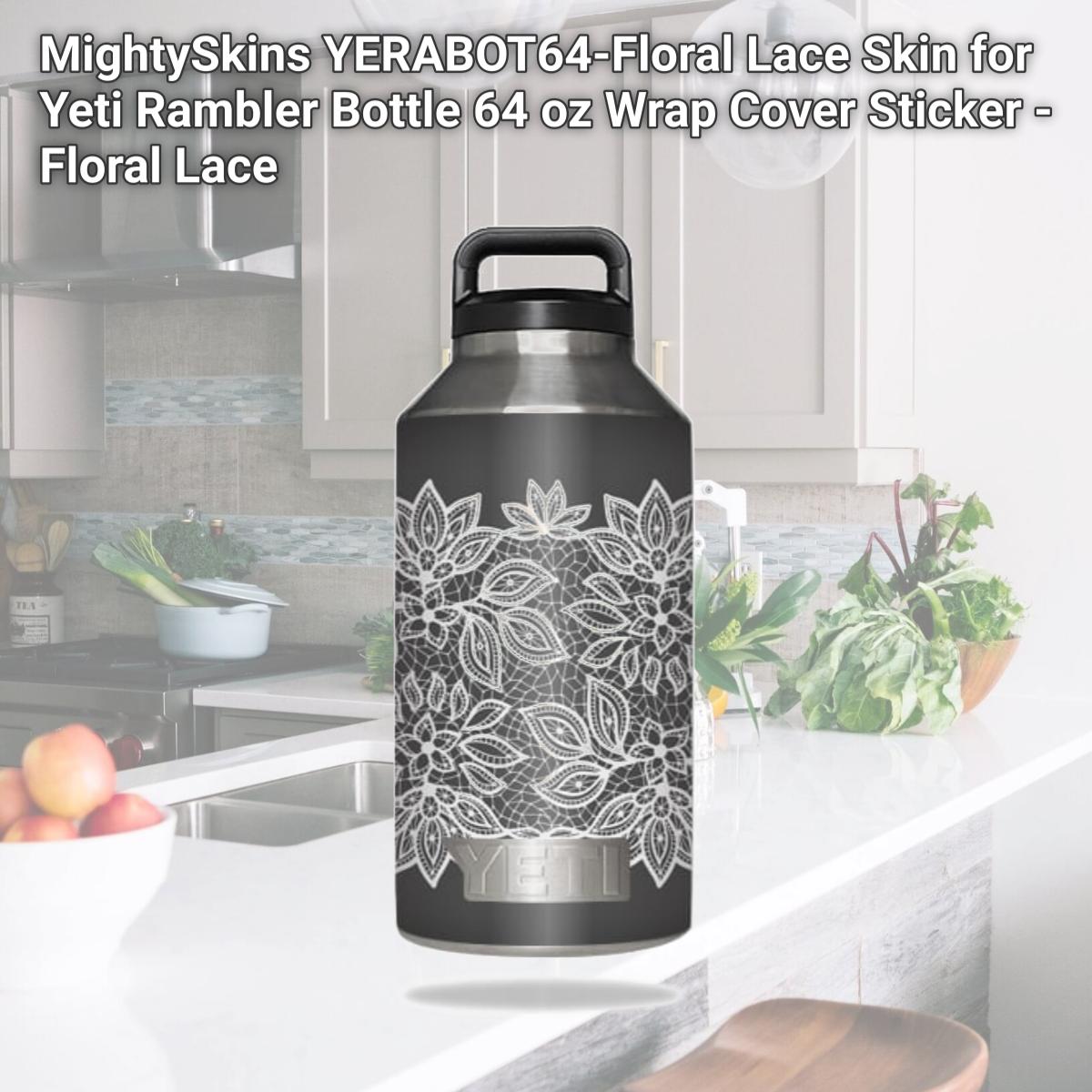 Picture of MightySkins YERABOT64-Floral Lace Skin for Yeti Rambler Bottle 64 oz Wrap Cover Sticker - Floral Lace