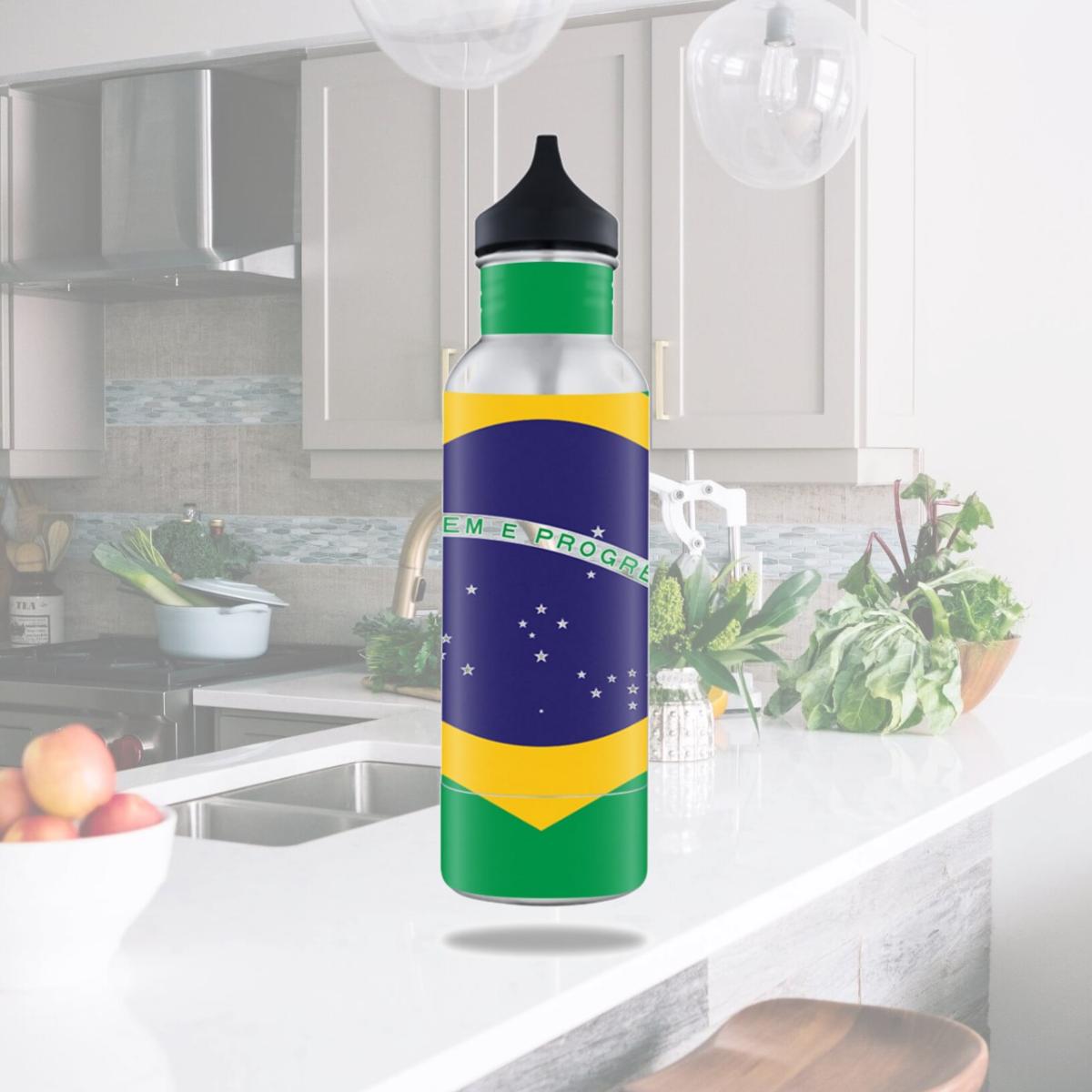 Picture of MightySkins BOKE12ST-Brazilian Flag Skin for BottleKeeper 12 oz Standard Wrap Cover Sticker - Brazilian Flag