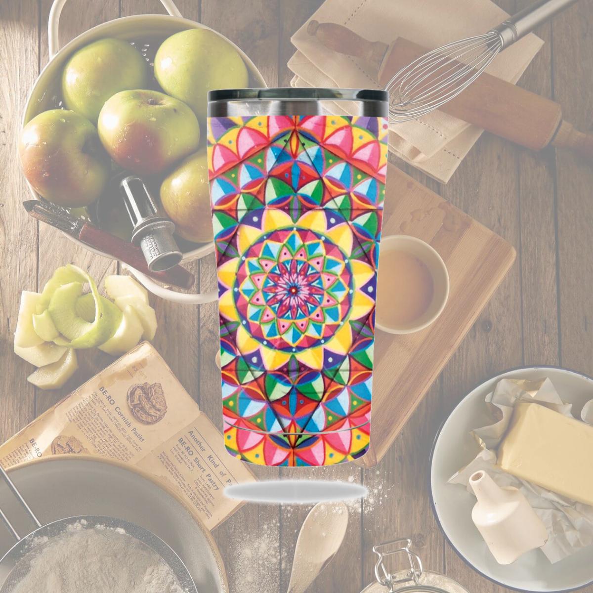 Picture of MightySkins OZTUM2017-Rainbow Kaleidoscope Skin for Ozark Trail 20 oz Tumbler 2017 - Rainbow Kaleidoscope