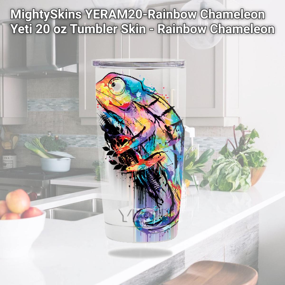 Picture of MightySkins YERAM20-Rainbow Chameleon Yeti 20 oz Tumbler Skin - Rainbow Chameleon