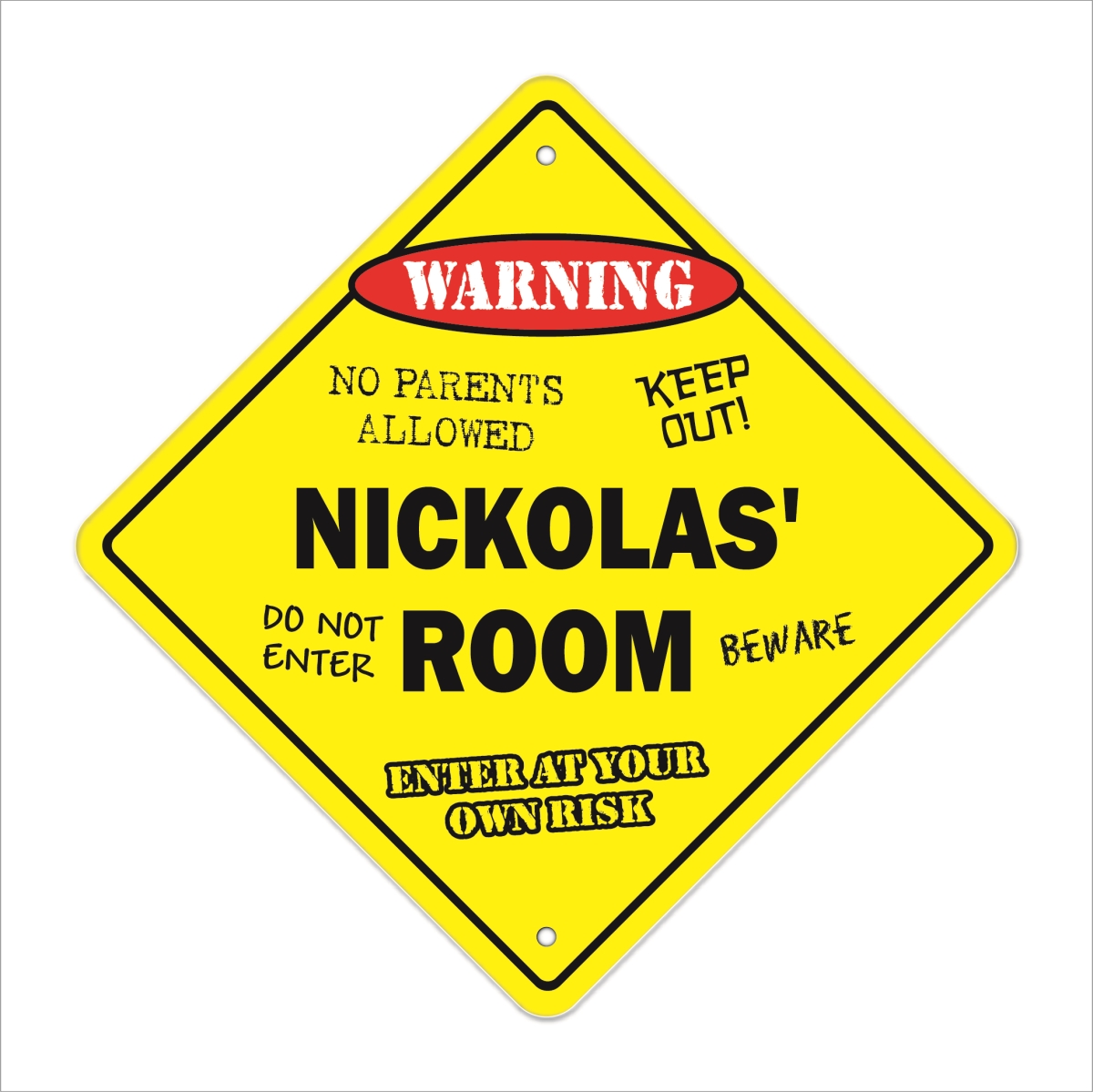UPC 795089137449 product image for 12 x 12 in. Crossing Zone Xing Room Sign - Nickolas | upcitemdb.com