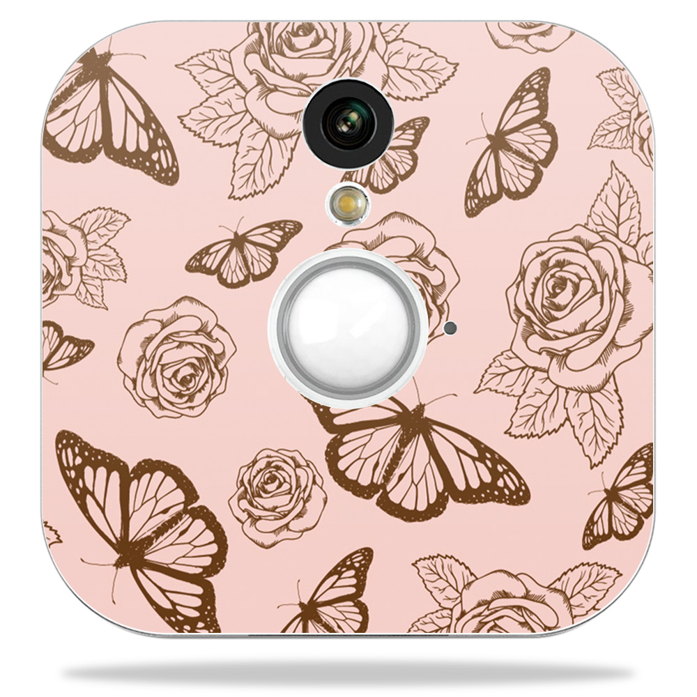Blhose-butterfly Garden Skin Decal Wrap For Blink Home Security Camera Sticker - Butterfly Garden