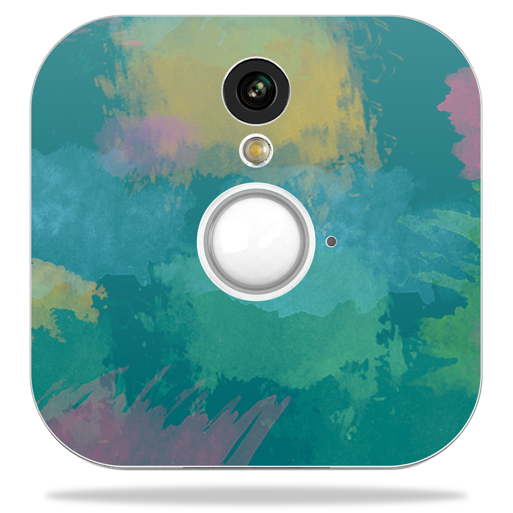 Blhose-watercolor Blue Skin Decal Wrap For Blink Home Security Camera Sticker - Watercolor Blue