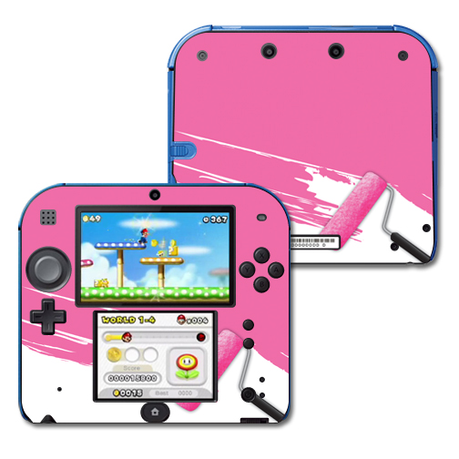 Ni2ds-pink Paint Roller Skin Decal Wrap For Nintendo 2ds Sticker - Pink Paint Roller